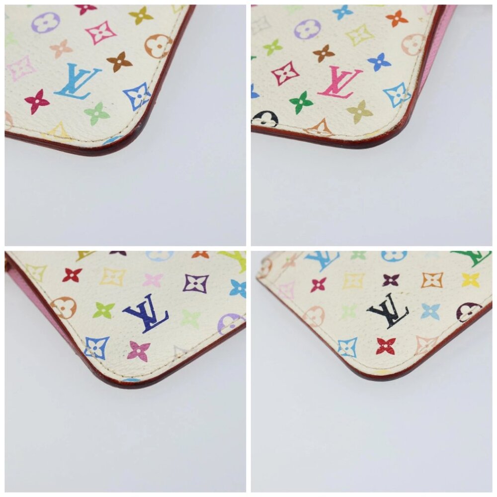 LOUIS VUITTON Multicolor Pochette ClesNM Coin Purse White - Picture 16 of 16
